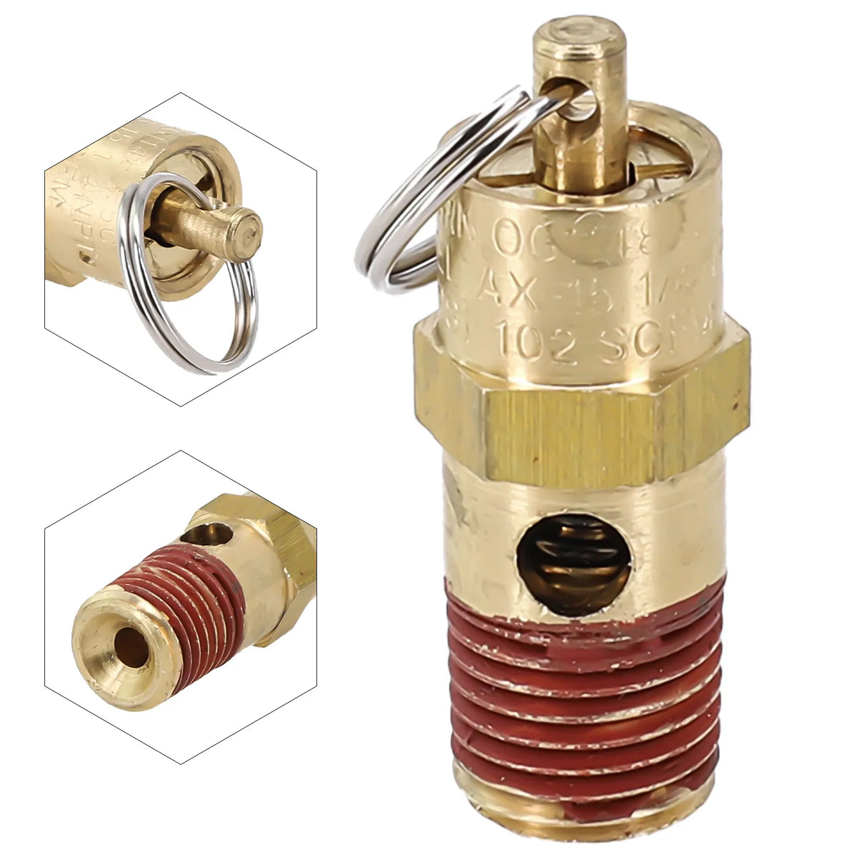1 4 NPT 125 PSI Air Compressor Safety Relief Pressure Valve Tank OUT