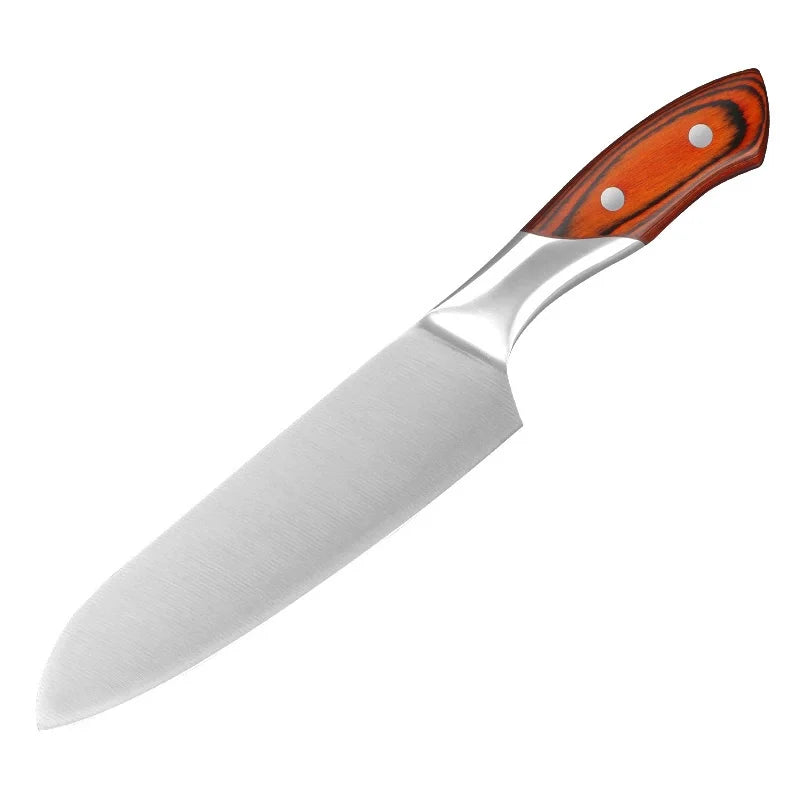 Professional 6.5-Inch Chef's Knife – Stainless Steel Wood Handle