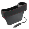 Car Seat Gap Organizer with Dual USB Charger | Leather Box