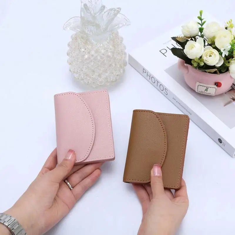 Women's Compact PU Leather Wallet – Card Holder & Coin Purse