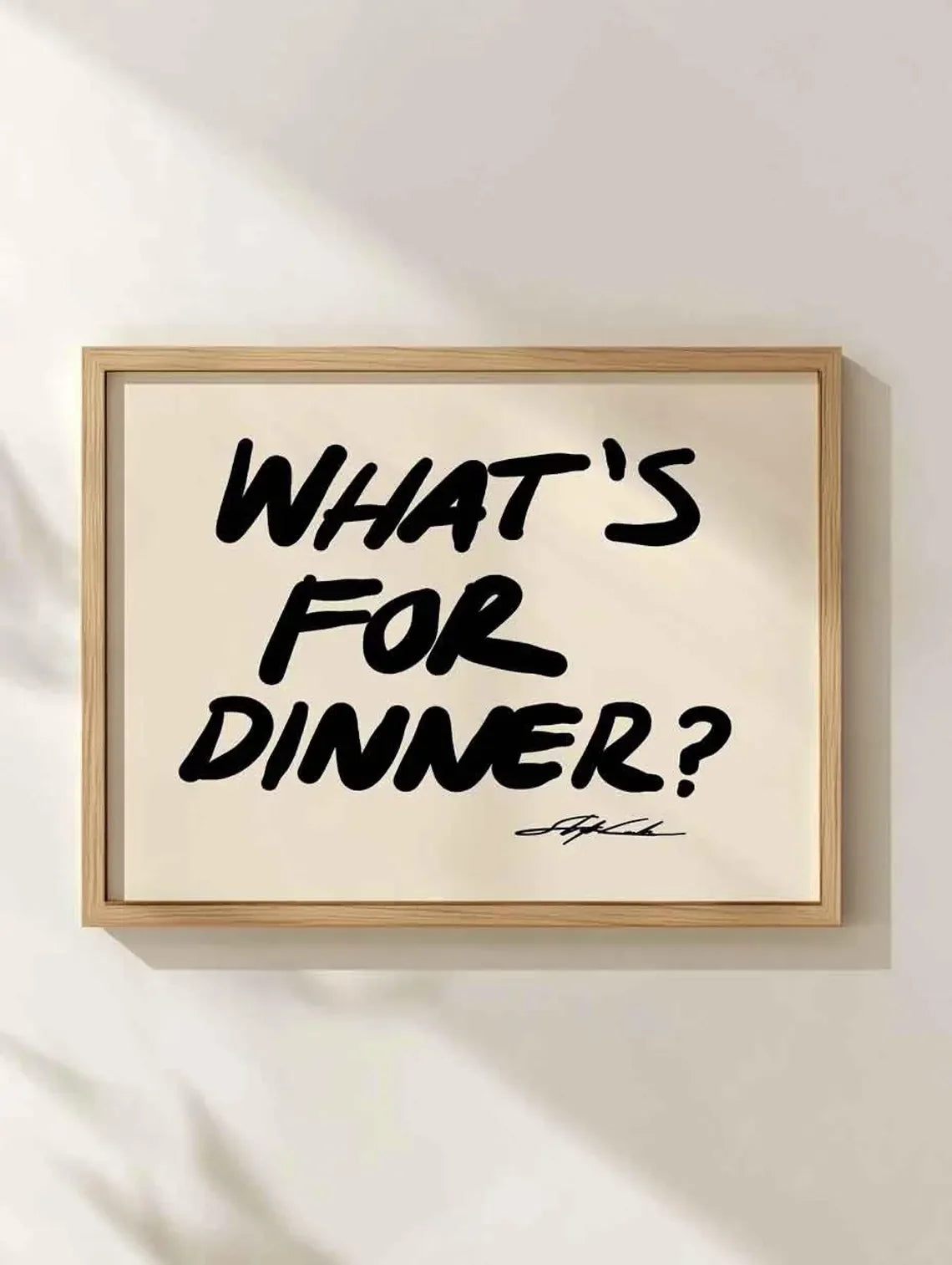 "What's for Dinner?" Whimsical Red Canvas Wall Art Print