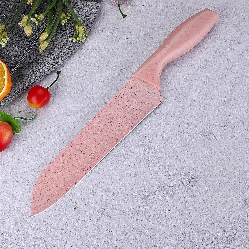 Pink Multi-Purpose Kitchen Knife – Sharp 18cm Stainless Steel