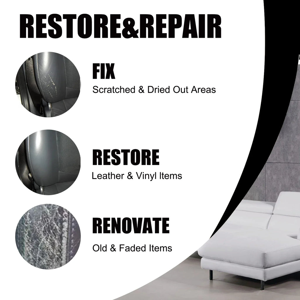 Leather Touch Up Paste Set – Repair Car Seats, Sofas & Shoes