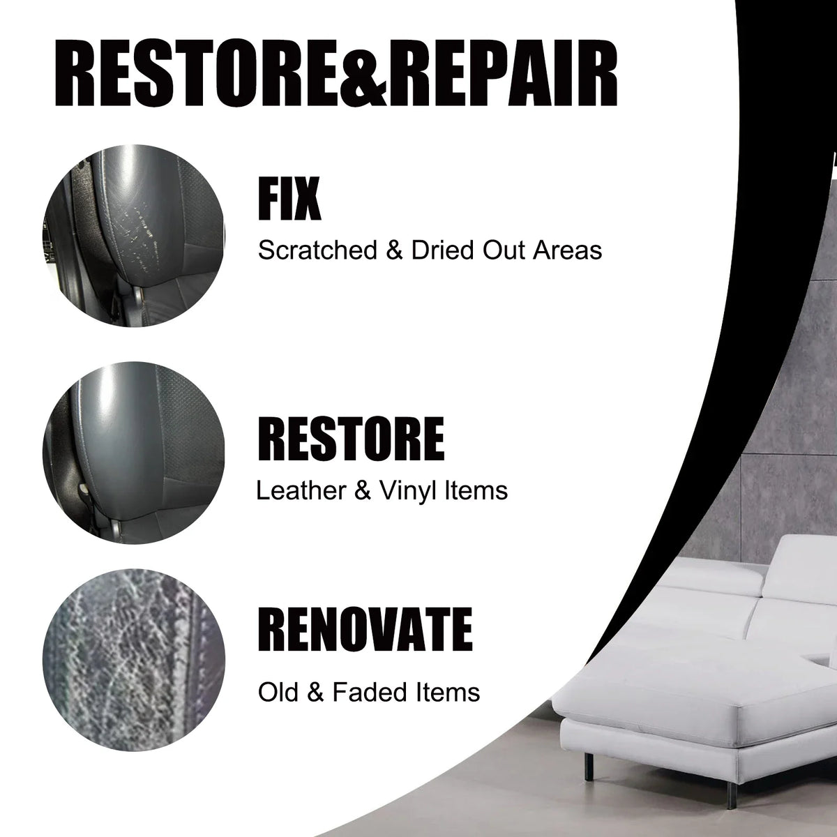 Leather Touch Up Paste Set – Repair Car Seats, Sofas & Shoes