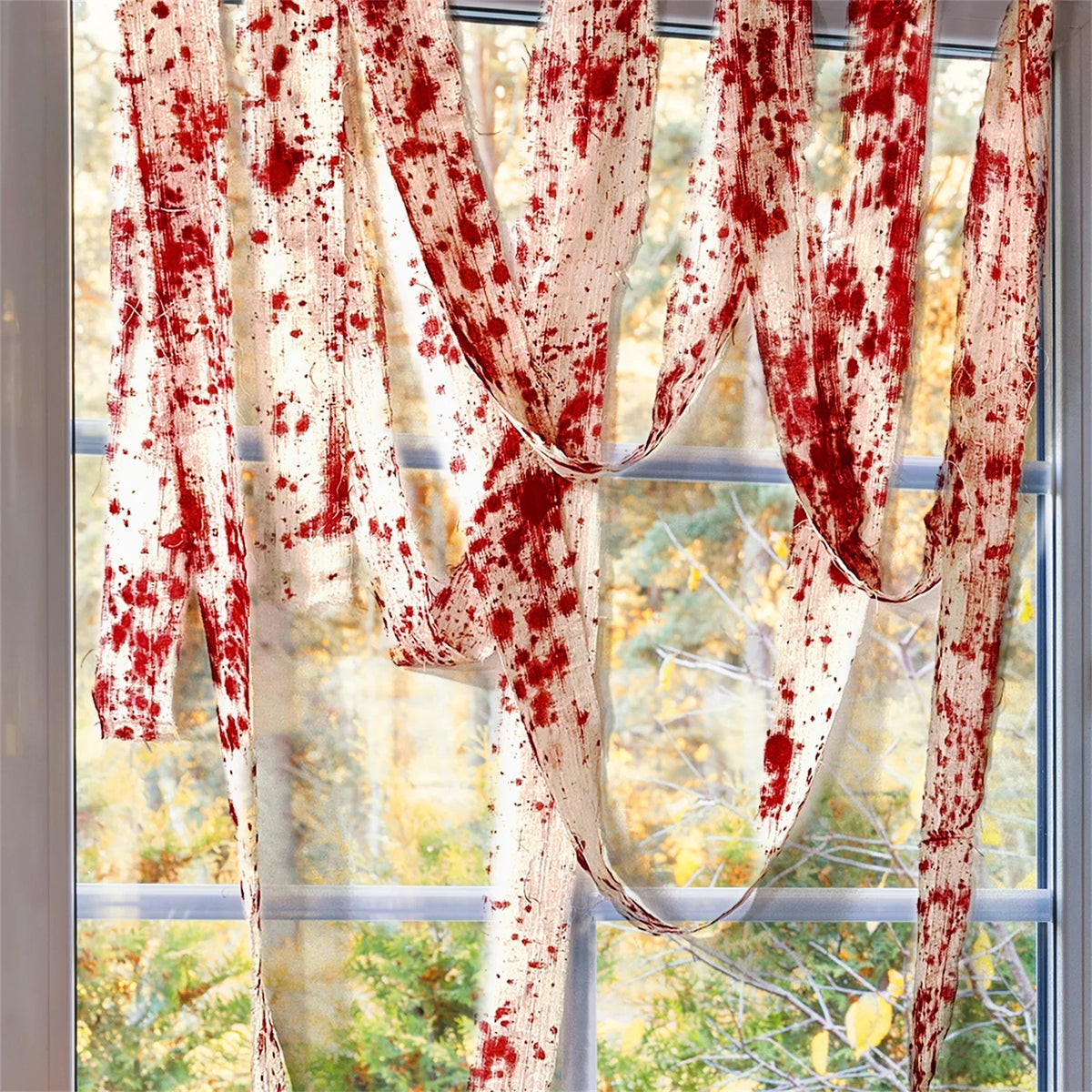 Halloween Fake Blood Bandages & Bloody Gauze Wrap | Costume Decor