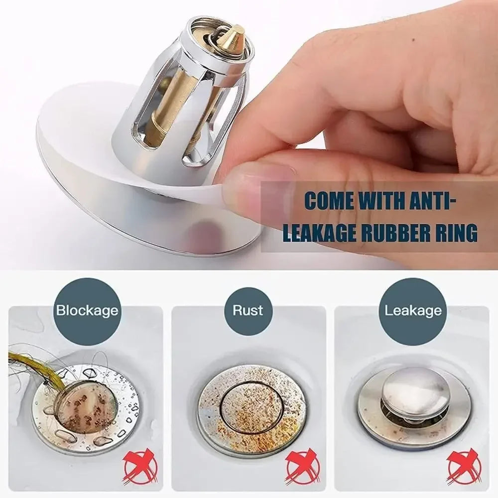Anti-clogging Basket Wash Basin Bounce Drain Filter Hair Catcher