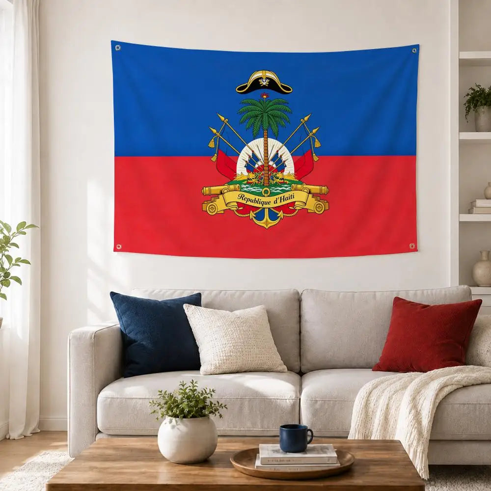 Haiti Flag Banner – Indoor & Outdoor Wall Art Decoration