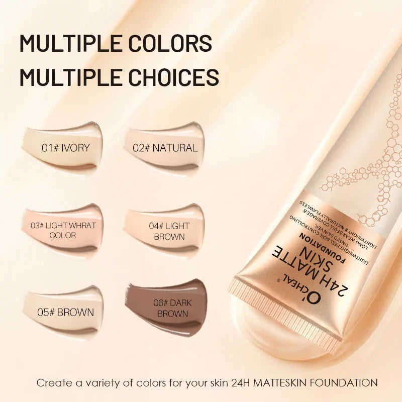 Waterproof Liquid Foundation – Natural Finish, Multi-Shade