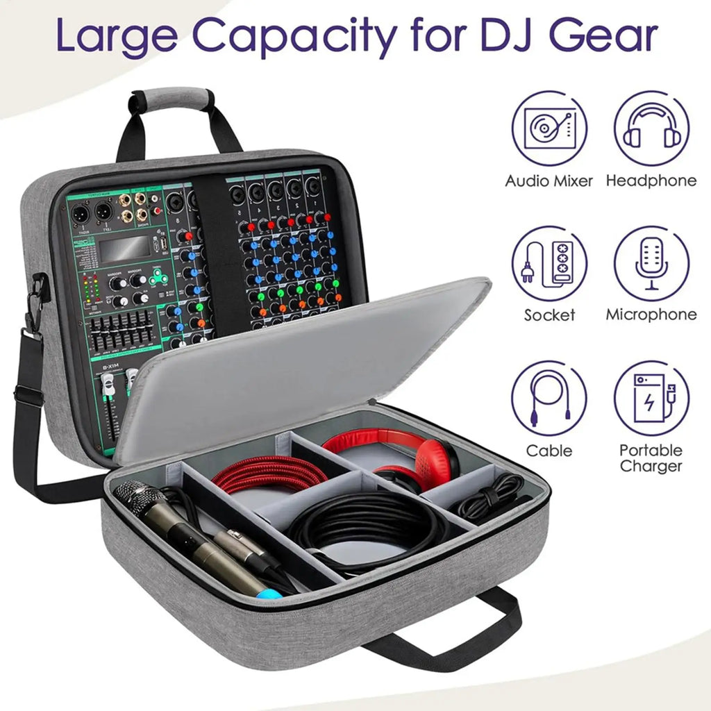 DJ Audio Mixer Carrying Bag – 10mm Padded Protective Case