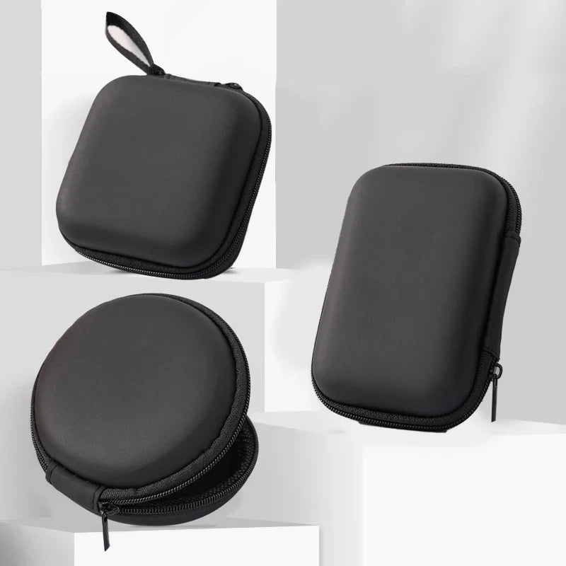 Artificial Leather Earphone Charger Case Data Cable U Disk Organizer