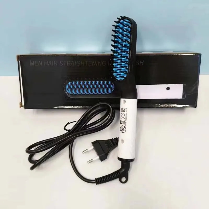 Men's Beard & Hair Straightener Hot Comb Brush | 180–200°C