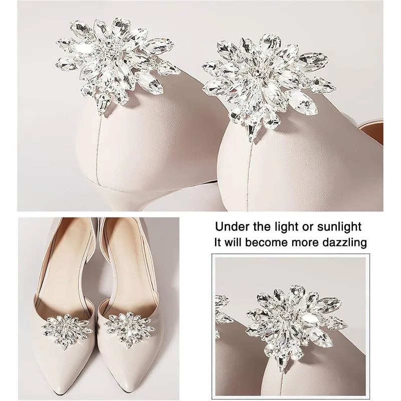 Crystal Rhinestone Shoe Clips – Bridal, Prom & Party Heels