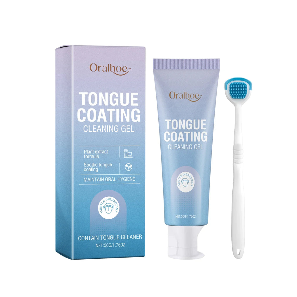 Tongue Cleaner Gel & Brush Set – Fresh Breath Oral Care
