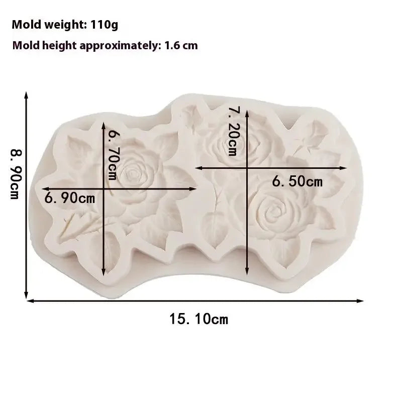 Silicone Flowers & Leaves Sugarcraft Mold | Fondant & Chocolate