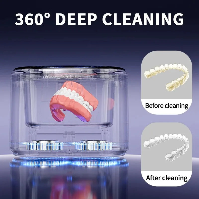 Ultrasonic Retainer & Denture Cleaner | USB Rechargeable 50kHz