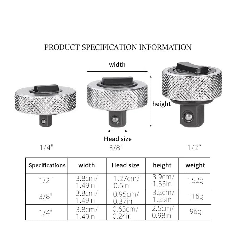 3-Piece Adjustable Socket Set | 1/2", 3/8" & 1/4" Drive