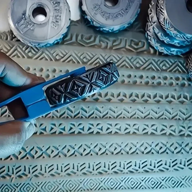 Egyptian-inspired Relief Rolling Tool Clay Texture Wheel Stamp Roller
