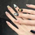 Handmade Antique Autumn Winter Press Nails Golden Carved Flowers