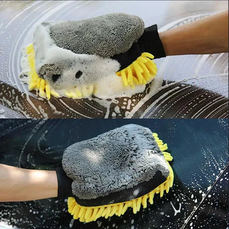 Coral Fleece Car Wash Mitt – Soft Anti-Scratch Detailing Glove
