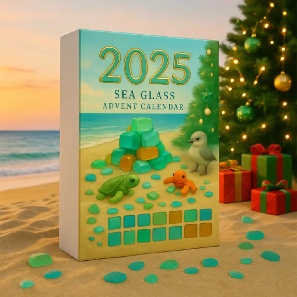Acrylic Sea Glass Christmas Advent Calendar Ornaments 24pcs