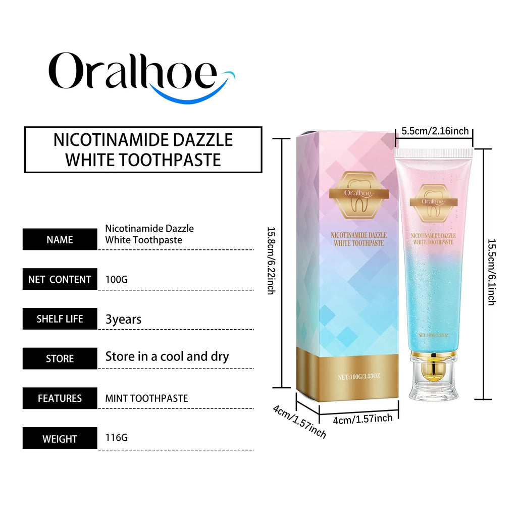 Oralhoe Niacinamide Whitening Toothpaste | Sensitive Gums & Fresh Breath