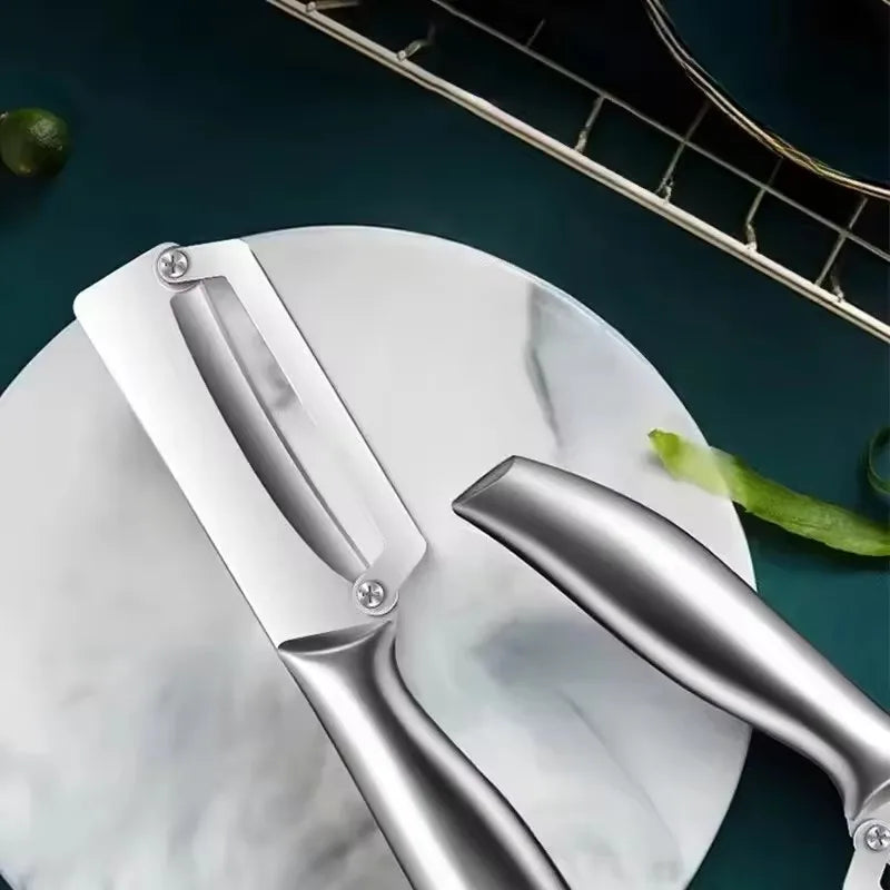 Stainless Steel Sugarcane Knife & Fruit Peeler | Kitchen Tool