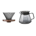 Leeseph Pour Over Coffee Maker – Walnut Handle & Glass Lid 13.5/20oz
