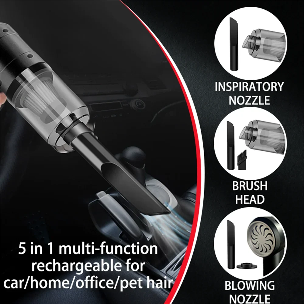 5-in-1 Cordless Handheld Vacuum – Car, Home & Pet Hair