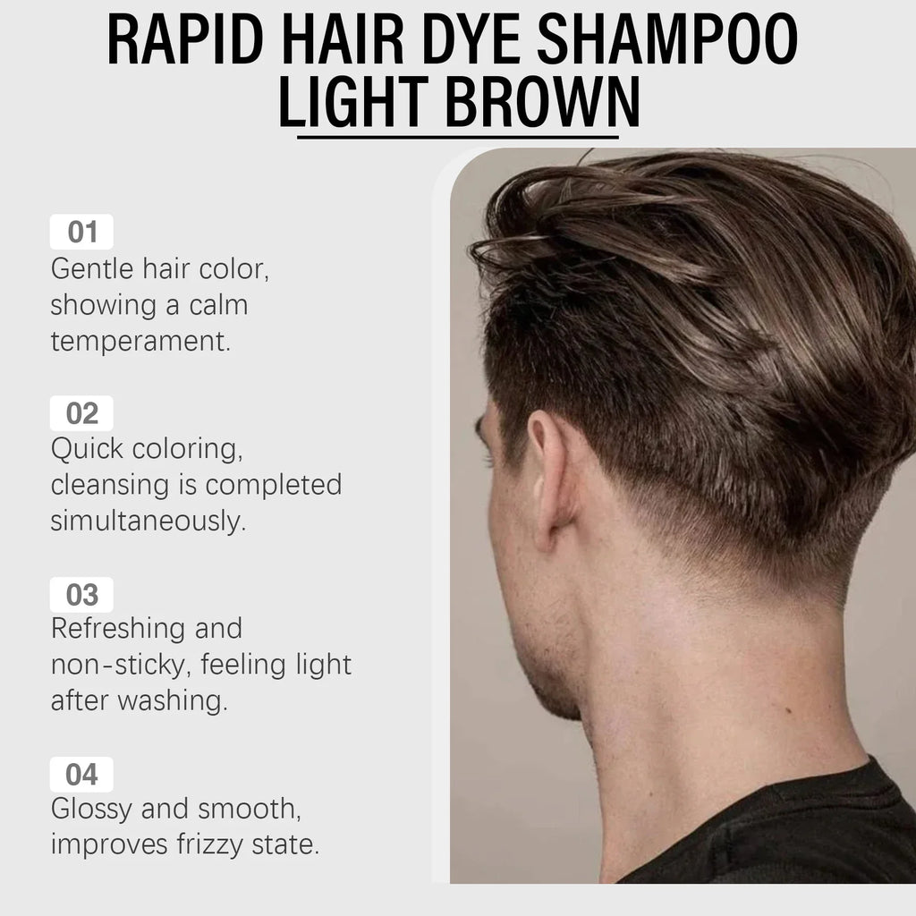 Jaysuing 3-in-1 Men's Hair Dye Shampoo – Gray Coverage 200ml