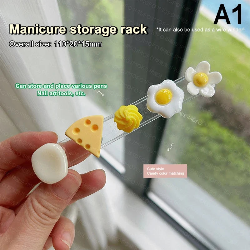 Cartoon Nail Brush Holder Stand | Acrylic Pen Rack Organizer