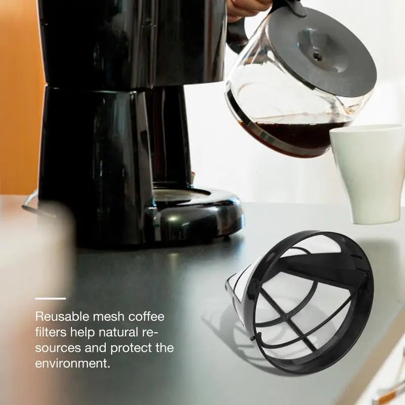 Reusable Coffee Filters Maker Basket Filter Cone Fit Most 8-12 Cup