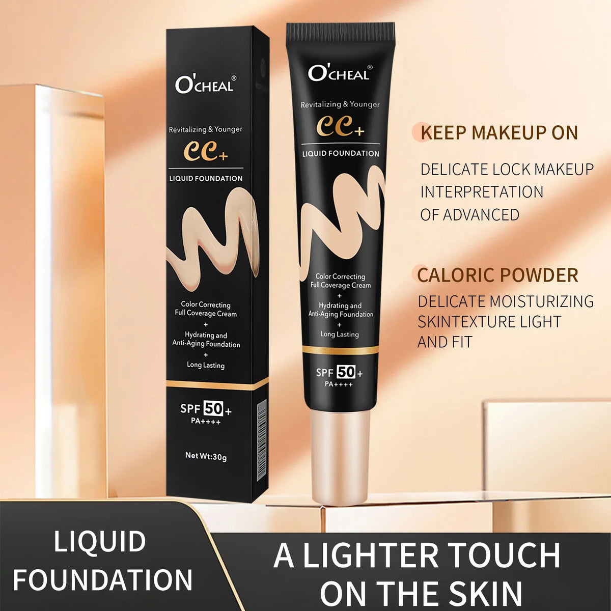 O'Cheal BB CC Cream SPF 50 PA+++ Full Coverage Foundation 30g