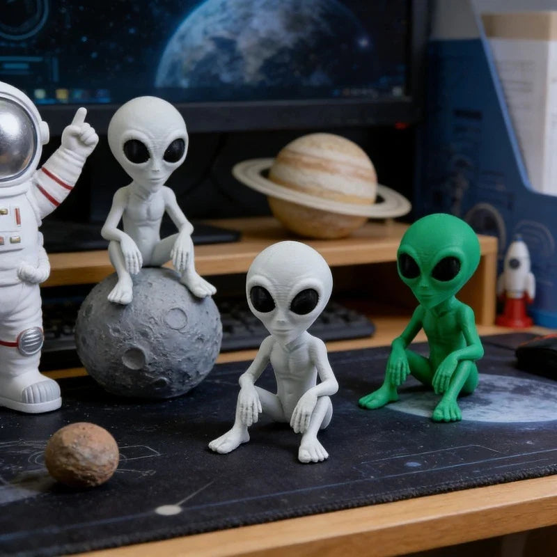 3D Printed Fantasy Alien Statues Interesting Space Decor Fun Designs
