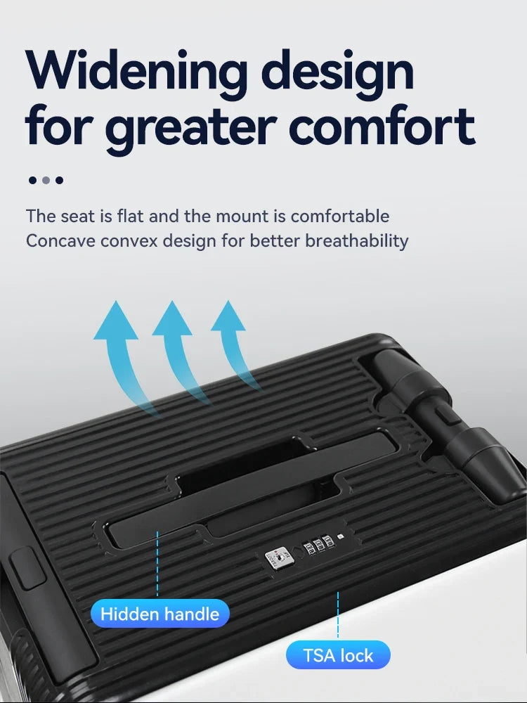 20" Electric Rideable Carry-On Suitcase | TSA Lock & PC Shell