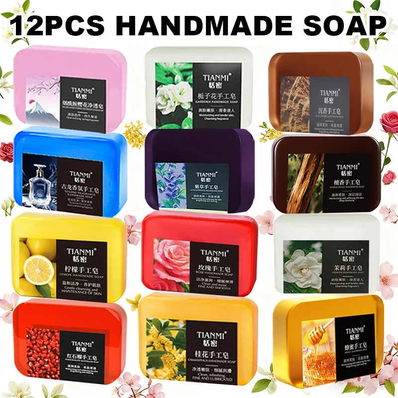 12-Piece Scented Hand Soap Gift Set – Fruit & Floral Variety