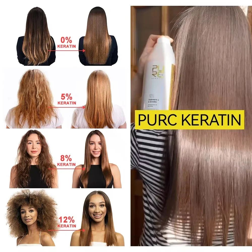 PURC 1000ml Brazilian Keratin Hair Treatment | 0%–12% Formalin