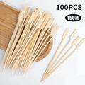 100 Bamboo Skewers – Paddle Picks for BBQ, Cocktails & Appetizers