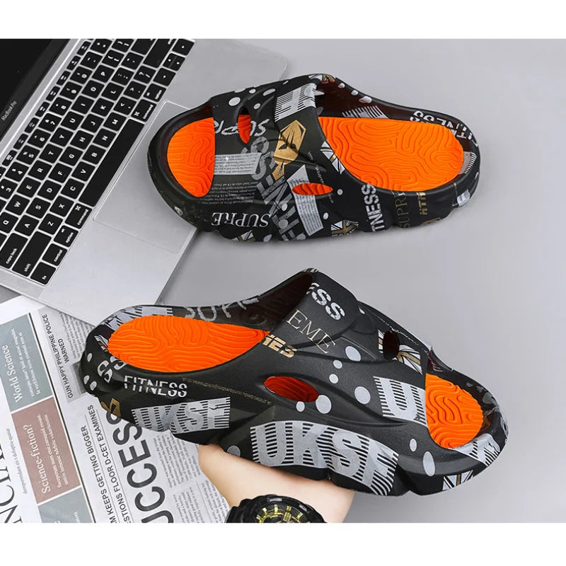 YBQJOO Men's Anti-Slip Beach Slippers | Outdoor Casual Shoes