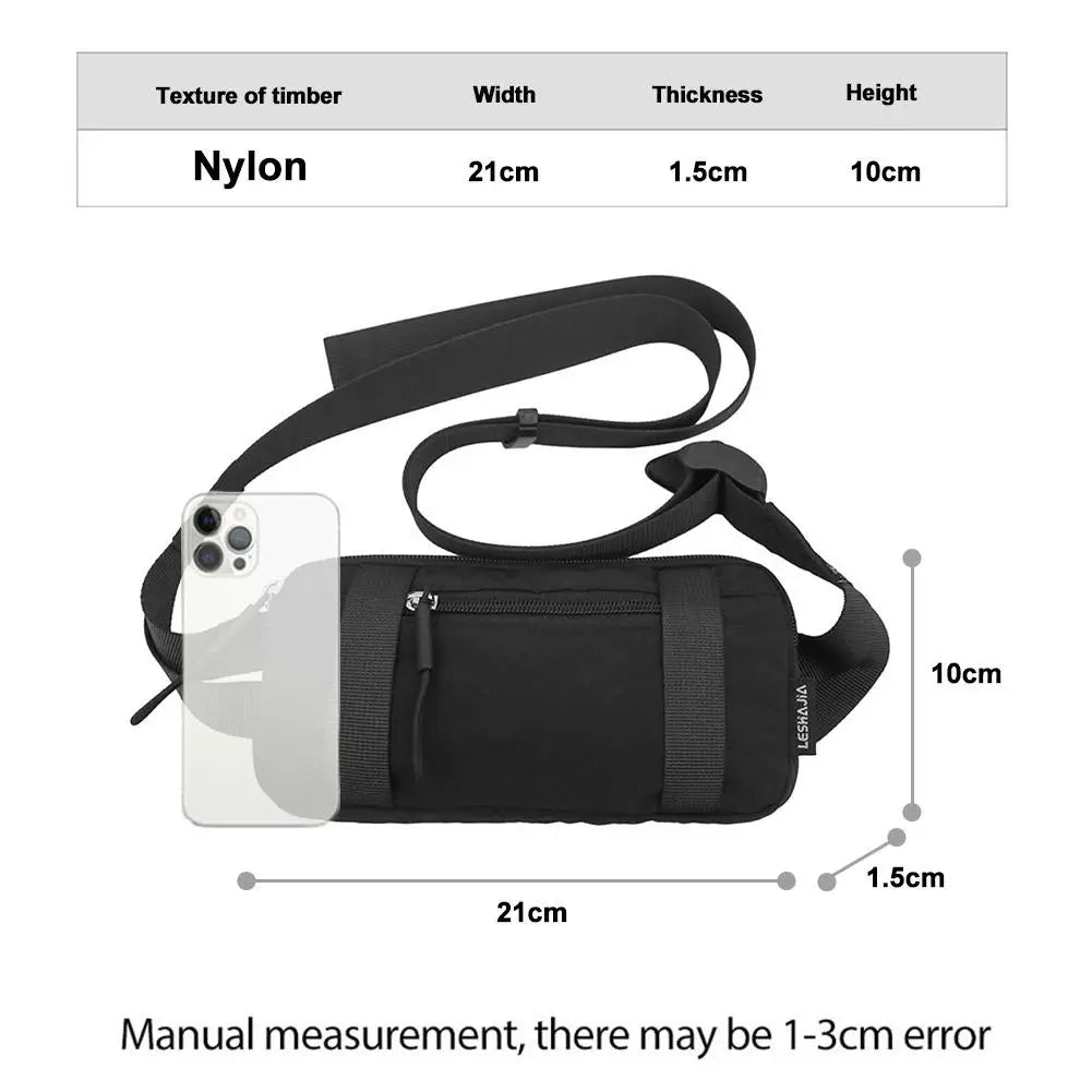 Sport Mini Chest Bag – Waterproof Nylon Fanny Pack Men Women
