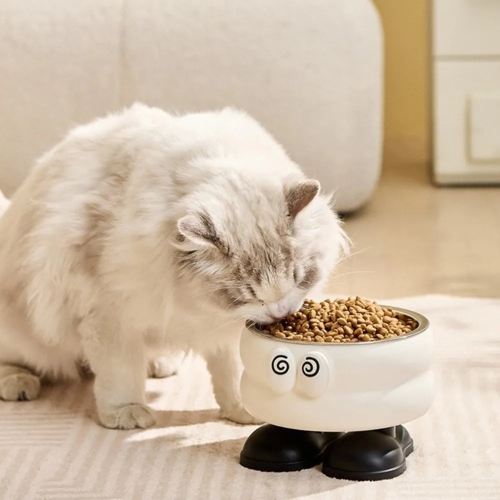 Elevated Stainless Steel Pet Bowl | Non-Slip Anti-Tip