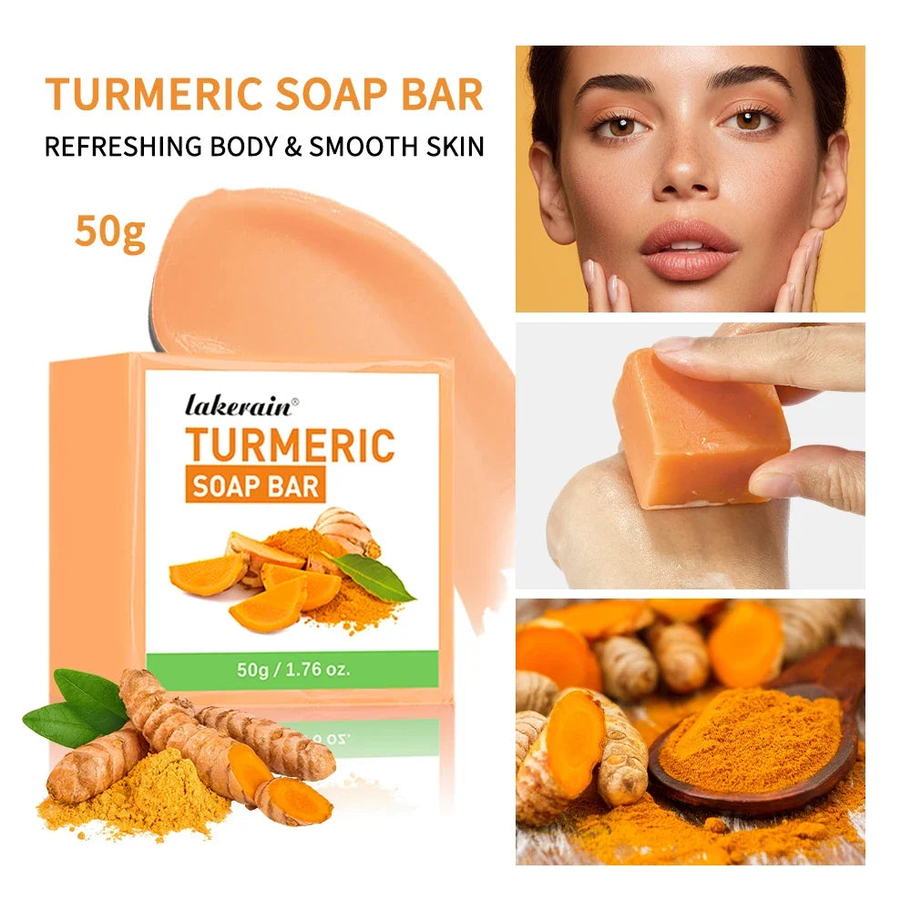 Handmade Turmeric Soap Bar – Face & Body Brightening Cleanser