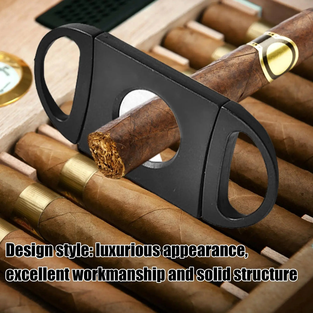 Double Blade Stainless Steel Cigar Cutter | Guillotine Style