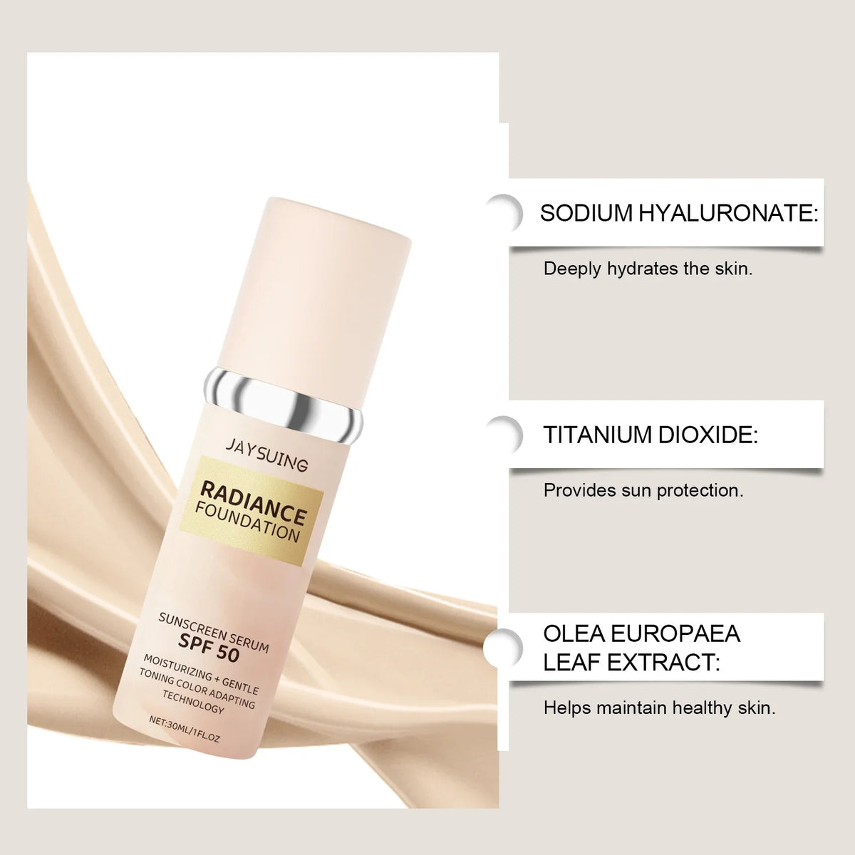 Jaysuing Concealer Liquid Foundation – Brightening Full Coverage