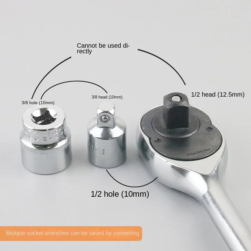 6-Piece Socket Adapter Set – 1/4", 3/8" & 1/2" Drive