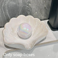 No-Drill Soap Dish with Auto Drainage – Modern Plastic Soap Box