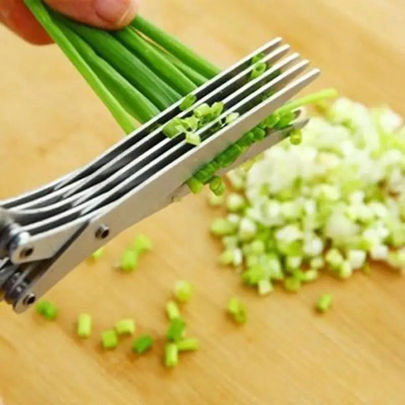 3 5 Layer Kitchen Scissors Multi Functional Stainless Steel Pepper