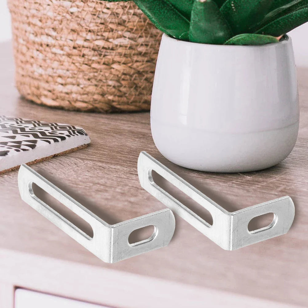 L-shape Corner Bracket Metal Brace Shelf Support Cabinet Fix