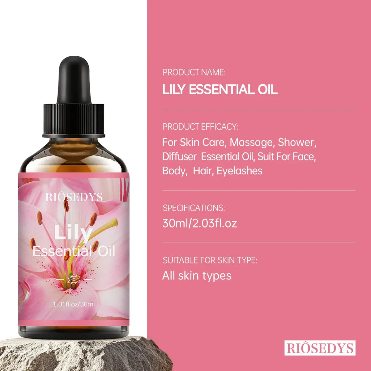 RIÔSEDYS Lily Essential Oil – Aromatherapy & Massage Oil