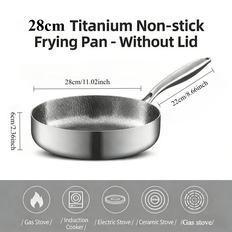 KEMORELA Titanium Non-Stick Frying Pan 20/24/28cm Skillet