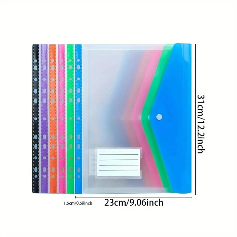 A4 Binder Pocket Plastic Envelopes Expand Folders 6 Stereoscopic